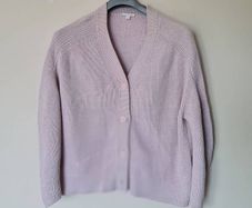 Cos pink cotton cardigan Size large ptp 24" button up in excellent condition