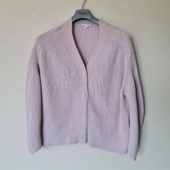 Cos pink cotton cardigan Size large ptp 24" button up in excellent condition
