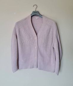 Cos pink cotton cardigan Size large ptp 24" button up in excellent condition
