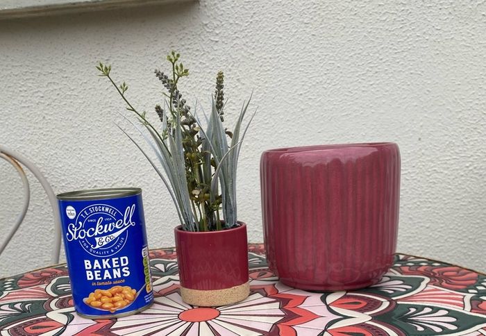 Plant Pot and Fake Plant Ornament