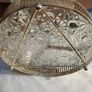 Vintage 70s Crystal divided dish 3 sections-Daisy and Button Pattern - in Silver Plated Stand. Image 4