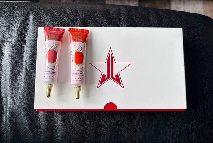 Jeffree Star Blood Sugar Eyeshadow Palette + 2 P. Louise Bases Bundle Red Limited Makeup Set