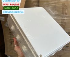 1440 x IP65 Waterproof Electrical Junction Boxes 300x250x120mm