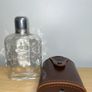 Vintage whiskey flask in brown leather case Image 4