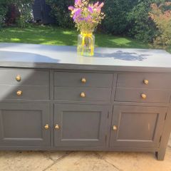 solid oak console table