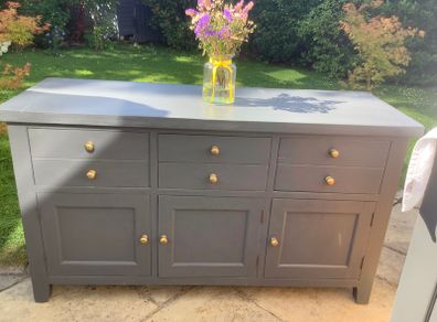 solid oak console table