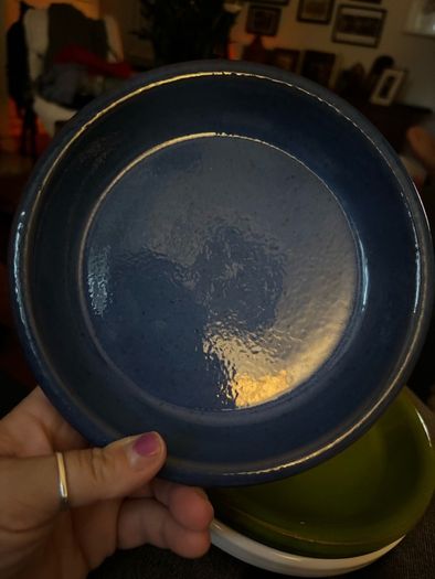 Ceramic plant pot plates x 3