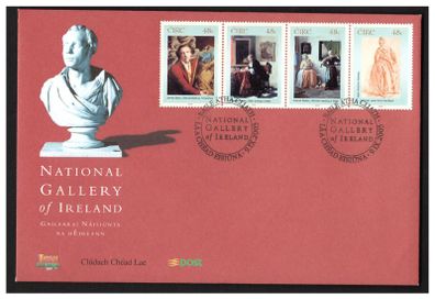 2003 Ireland 140th Anniversary of the National Gallery of Ireland (Self-portrait, Man writing letter, Woman reading letter & Woman from back) Commemorative Stamps An Post First Day Cover (FDC)