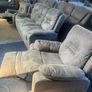 Grey 3+1+1 recliner sofa set couch Image 2
