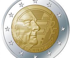 France 2 Euro Commemorative Coin 2022 - Jacques Chirac. Uncirculated.