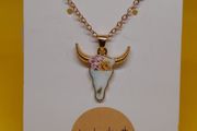 Bull head charm necklace