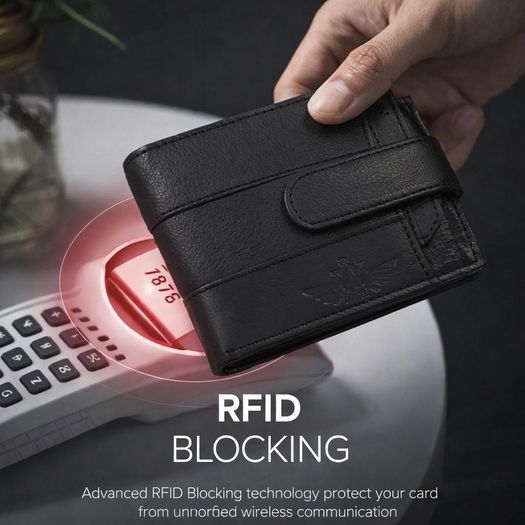 Genuine Leather Wallet Luxury Handmade RFID Secure Wallet