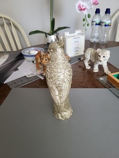 Parrot ornament silver