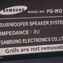 Samsung Surround Sound Speaker System, Subwoofer Speaker Model PS-WQ100, 4 Rear Speakers Model PS-RX30 and Centre Speaker Model PC-CX30 Image 7