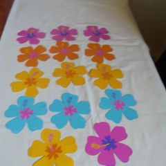 Hawaiian Hibiscus Flower Cut Outs & Leaves for Sale
