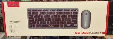 Yilima QS-806 Dual Mode Keyboard And Mouse Combo, Bluetooth Wireless Silent Keys
