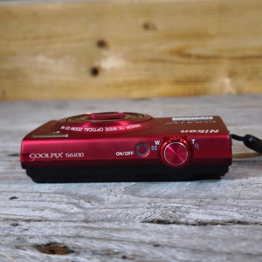 nikon coolpix s6100 digital camera 16MP boxed metallic red