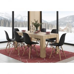 6-Seater Nordic Oak Dining Set