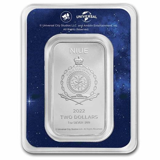 Niue 2022 E.T. coloured - 40th Anniversary 1 oz Silver Movie Poster Coin Slab