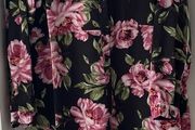 Curvewow black floral shirt dress plus size- New