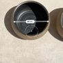 2x garden plant pots planters new gold pewter Image 2