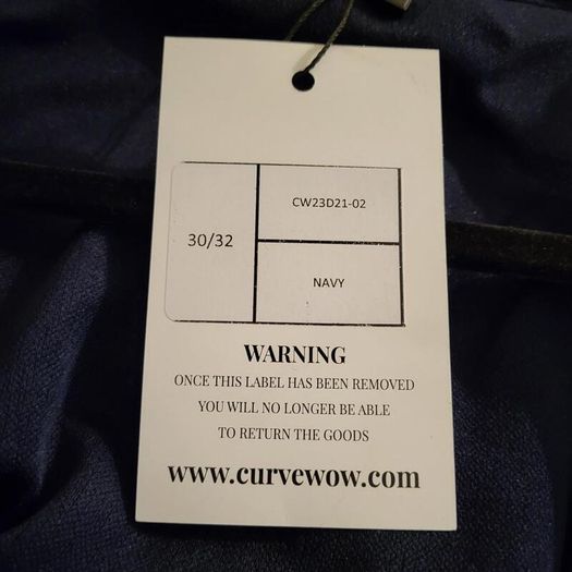 CurveWow navy dress, Size 30-32, BNWT