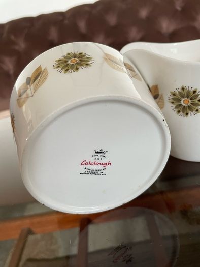 Colclough Bone China Ridgeway Pottery milk Jug and Sugar Bowl
