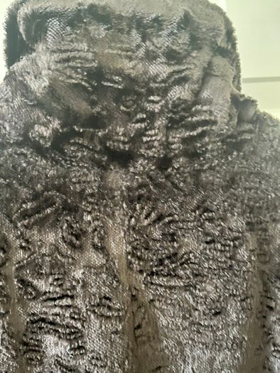 Per Una Marks & Spencer Long Velvety Sherpa Style Long Ladies Coat. In Very Good Condition. Made In Italy. Dark brown. Size Medium