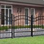 Fence Gate with Spear Top Black 103x100 cm Image 2