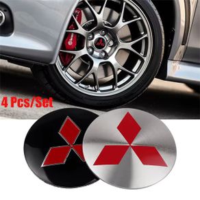 4pcs 56mm Car Wheel Center Hub Cap Badge Emblem Decal Wheel Sticker For Mitsubishi Ralliart Lancer EX Outlander 3 ASX Galant