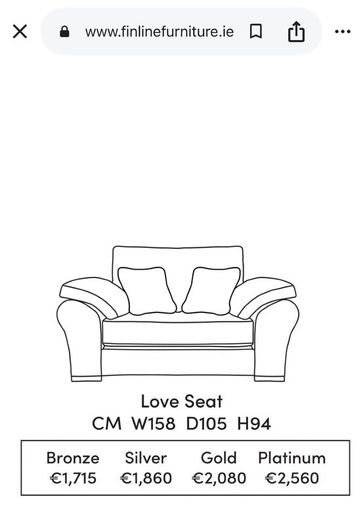 Finline Furniture - Armchair Loveseat