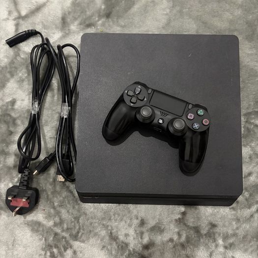 Sony PS4 Slim 500GB Console + Original DualShock 4 Controller & Cables