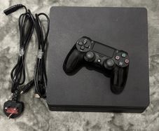 Sony PS4 Slim 500GB Console + Original DualShock 4 Controller & Cables