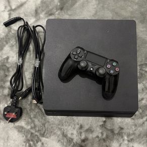 Sony PS4 Slim 500GB Console + Original DualShock 4 Controller & Cables