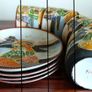 Japanese Ceramic Satsuma Moriage Coffee Set Image 5