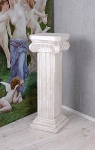 Ionic Column Antique Pedestal White Decorative Column Garden Ornament  Indoor Outdoor
