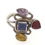 Vintage 925 Sterling Silver Multi-Gemstone Ring Image 3
