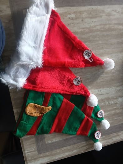 Xmas Christmas Stock Hats Santa And Elf