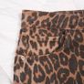 Zara Brown Leopard Print Denim Front Slit Midi Skirt Size M Image 5
