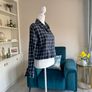 Girls Long Sleeved Blue Checkered Shirt from Primark Image 8