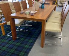 Extending Dining Table and 8 Chairs