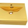 Wash Basin with Overflow 60x46x16 cm Ceramic Gold Image 2