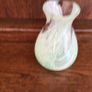 Small Green Swirl Art Glass 4.5 inch vase Image 3