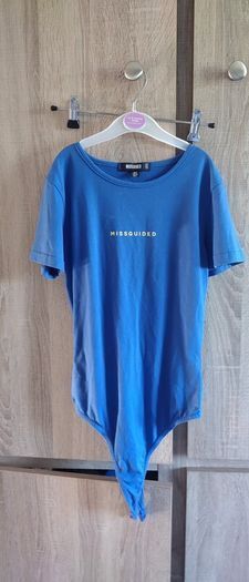 Misguided blue top bodysuit 6-8