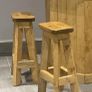 Rustic Kitchen Island Counter High Stools Pine New Image 3