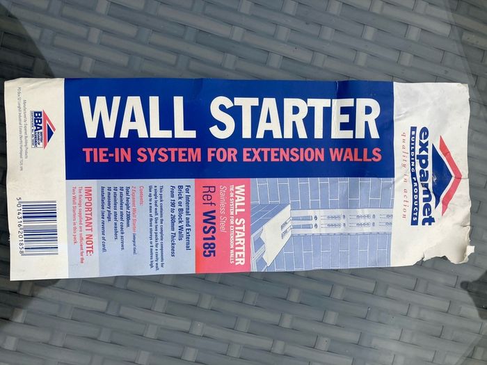 Stainless steel wall starters.