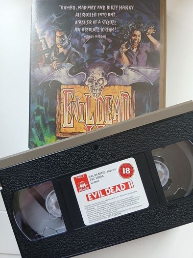 Evil Dead 2 Kiss Your Nerves Goodbye Film On Large Box Rental Version (Not Ex Rental)