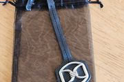 Dkny Black Leather Bag Tag / Unused