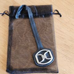 Dkny Black Leather Bag Tag / Unused