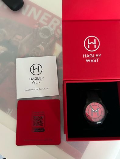 Men's Hagley West Original 46 Watch, Black and Red